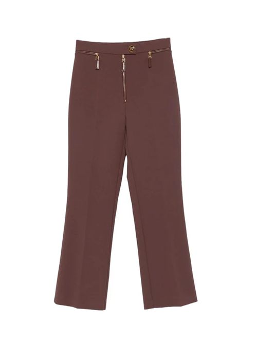 DOUBLE CREPE TROUSERS ELISABETTA FRANCHI | PA10856E2EA4 Merlot